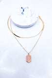 Semi Precious Stone Snake Chain Layered Necklace