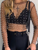 Pearl Mesh Top