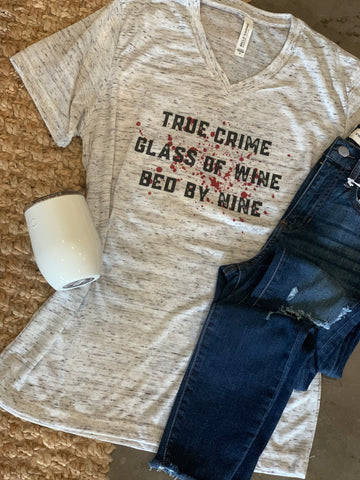 True Crime & Wine graphic tee
