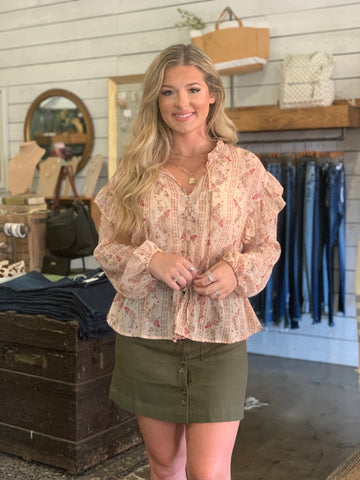Blush Floral Blouse