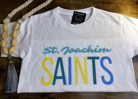 St. Joachim Saints pastel letters