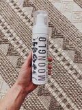 MoonGlo Self Tanning Mousse and application Mitt