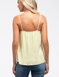 Lace And Ruffle Spaghetti Strap Top