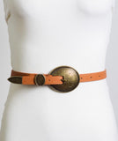 Black Oval Embossed vintage style buckle