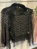 Pearl Mesh Top