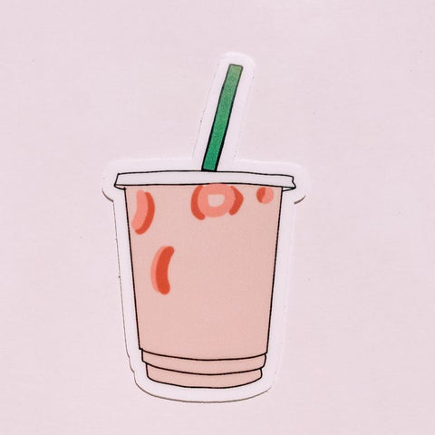 Pink Drink Cup Stickers